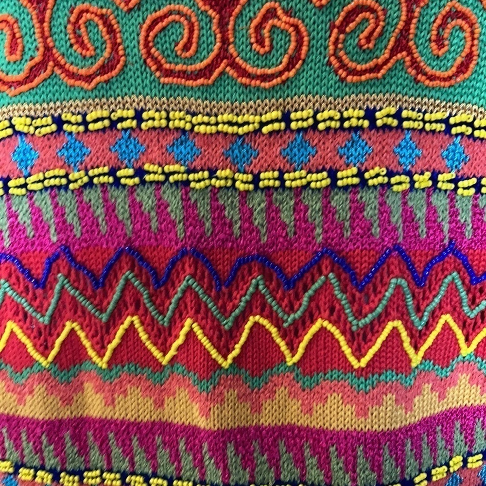 𝅺DKNY artsy beaded vintage 90 vest Large - Picture 10 of 12